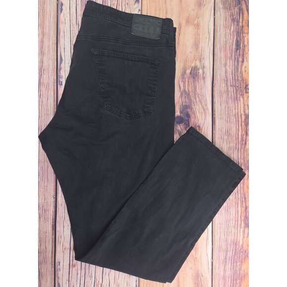 AG Adriano Goldschmeid Everett Slim Mens Jeans 38x32 Black - Picture 3 of 9